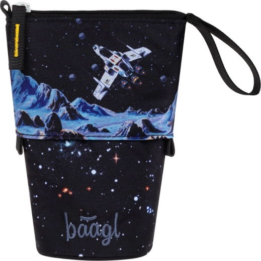 Baagl trousse à crayons Pixel Space avec support, imperméable, GRS