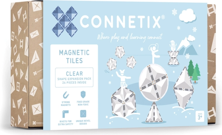Set d’extension de formes magnétiques transparentes, 24 pièces