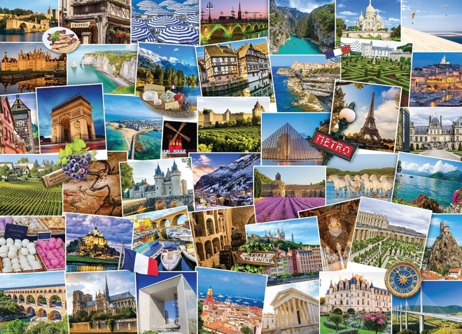Puzzle Voyageur - France 1000 pièces de Eurographics