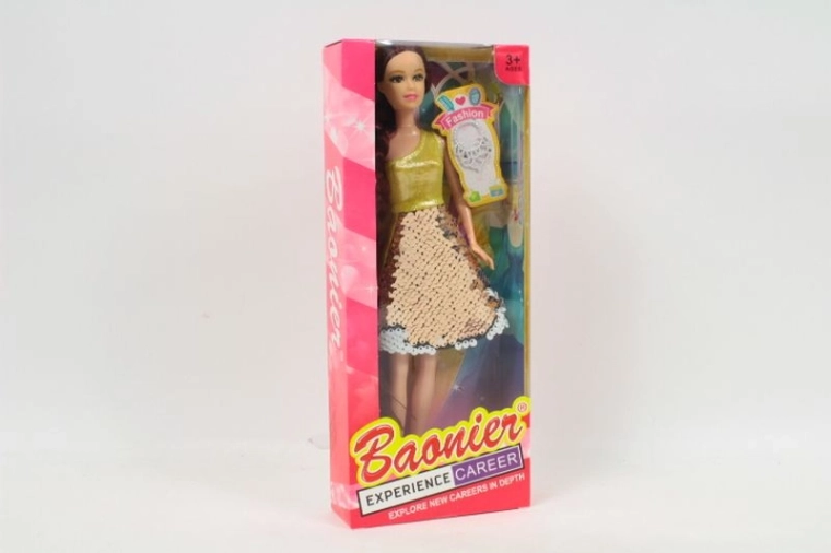 Poupée en robe disco à paillettes