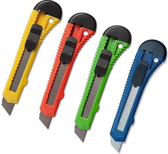 Cutter à lame sécable CONCORDE 18 mm, grand – assortiment de couleurs