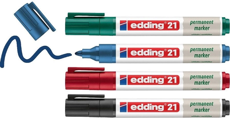 Marqueur permanent Edding EcoLine 21, lot de 4 pièces
