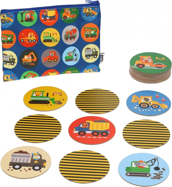 Petit Collage Memory - Engins de chantier