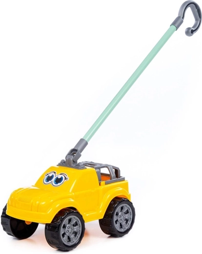 Voiture jaune à tirer - 1 pièce