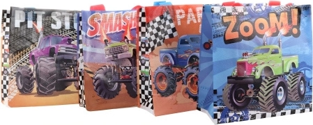 Sac cadeau MONSTER TRUCK en plastique 20 × 20 × 9 cm
