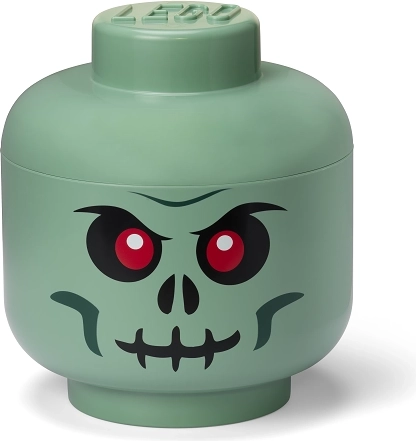 LEGO tête de rangement grande – squelette vert