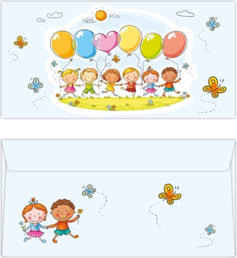 Enveloppe colorée DL pour enfants