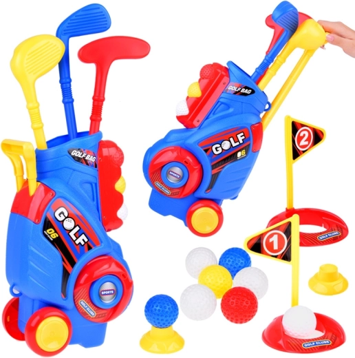 Mini-golf pour enfants – set avec clubs, balles et chariot