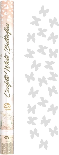 Confettis pneumatiques papillon blancs – en papier