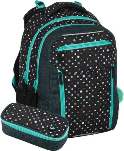 Set scolaire Bagmaster Porto noir-turquoise