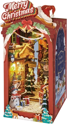 Cale-livres allée de Noël fabriquée à la main