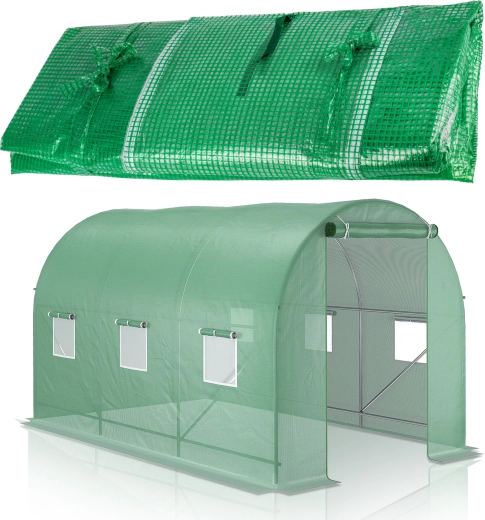 Serre de jardin 2,5 × 3 × 2 m avec maille PE verte