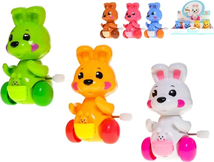 Adorable petit lapin à remonter 9 cm – jouet en plastique à clé pour enfants
