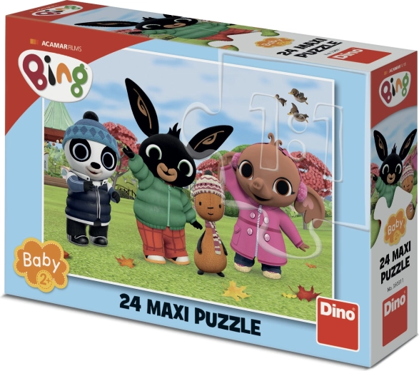 Maxi puzzle Bing en automne 24 pièces