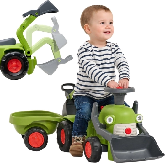 Tracteur à pédales pour enfants Falk CLAAS avec chargeur et remorque
