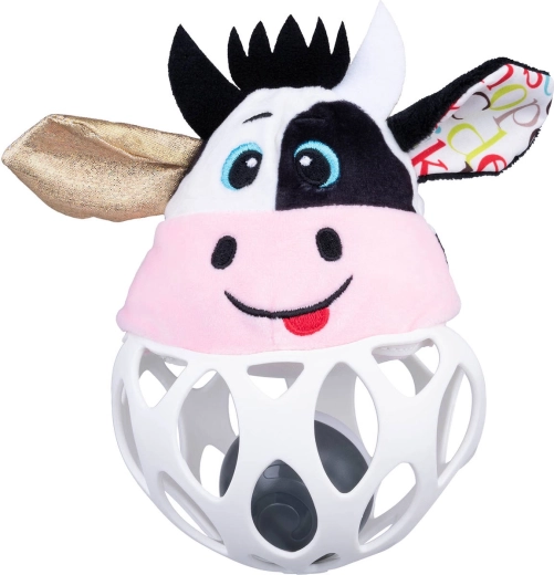 Hochet en peluche Balibazoo avec balle, vache