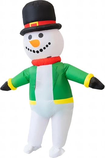 Costume gonflable de bonhomme de neige pour adultes