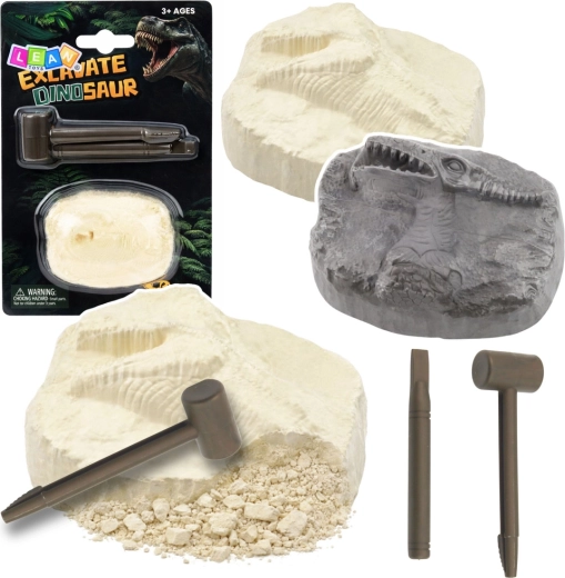 Kit archéologique – fouilles de dinosaure dans la pierre avec outils