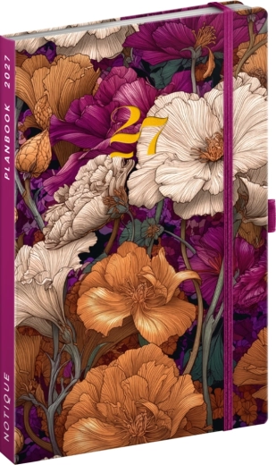 Notique planbook planificateur et carnet vintage flowers 2027 (13 × 21 cm)