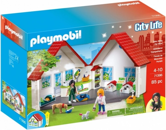 Ensemble de figurines City Life animalerie portable