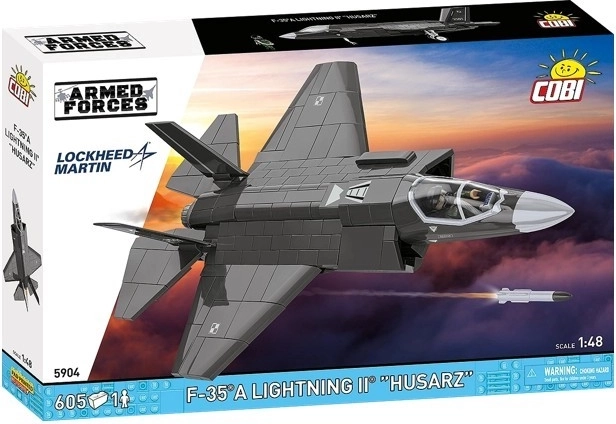 Kit de construction avion F‑35A Lightning II « Husarz » 1:48 (COBI, 605 pièces)
