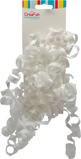 Noeuds métallisés blancs pour cadeaux, 2 pcs (6 mm)