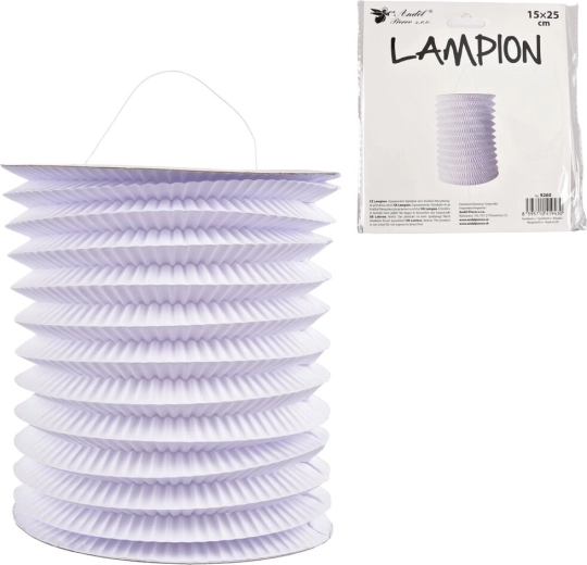 Lampion en papier cylindrique blanc 15 cm