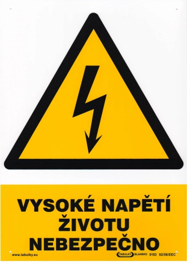 Panneau de sécurité Haute tension – danger de mort A4 plastique