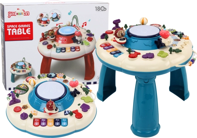 Tableau éducatif Piano interactif Tambour Bleu