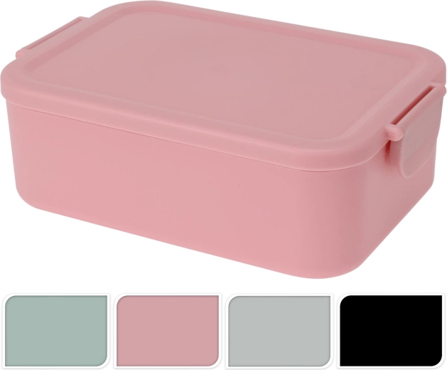 Boîte à goûter avec fermeture à clip 20 × 14 × 7 cm, assortiment de couleurs