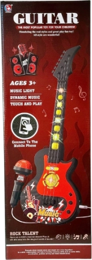 Guitare interactive pour enfants avec micro, lumière et son