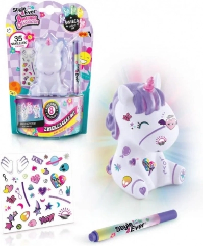 Ensemble de décorations lumineuses - animaux DIY, adorable licorne