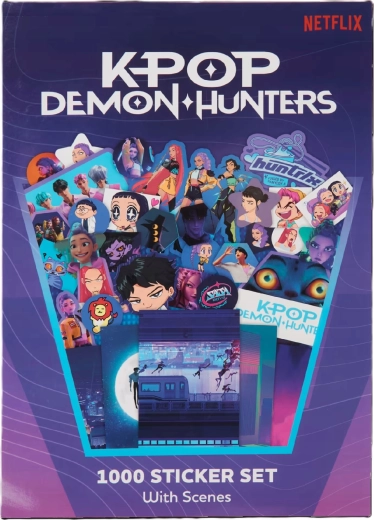 Lot de 1000 autocollants KPop Demon Hunters avec scènes