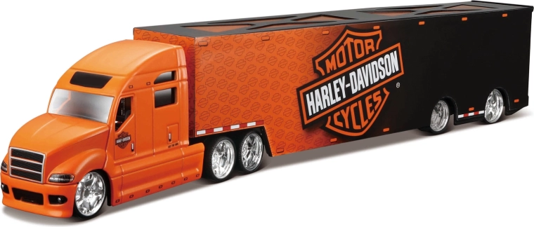 Maisto Harley-Davidson hauler noir-orange 1:64