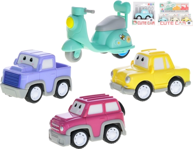 Petite voiture à rétrofriction 7,5 cm – mini véhicule en plastique pour enfants