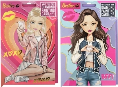 Peinture diamant – cartes de vœux Besties