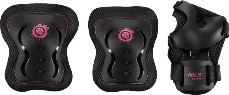 Ensemble de protections pour rollers et trottinette NILS Extreme H320 Fly rose – XL