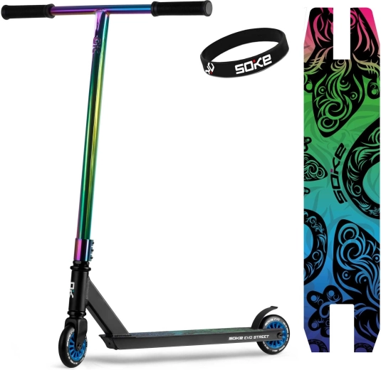 Trottinette freestyle Soke EVO street black rainbow