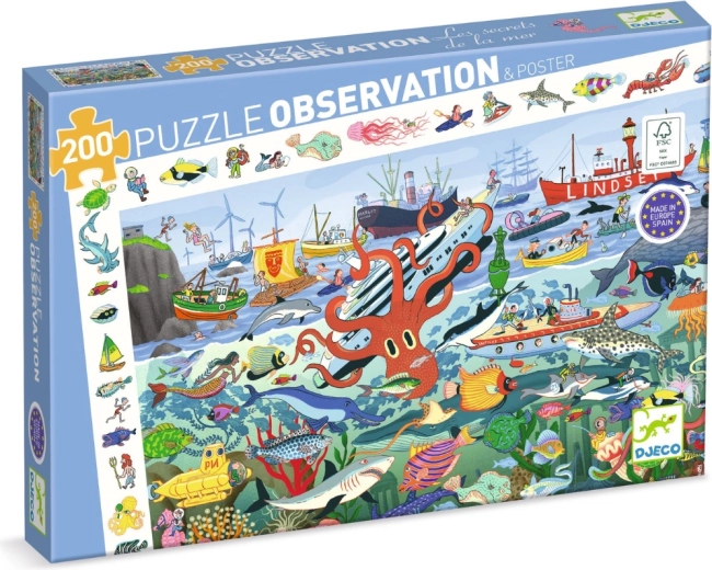 Puzzle Djeco Mystères de la mer – 200 pièces