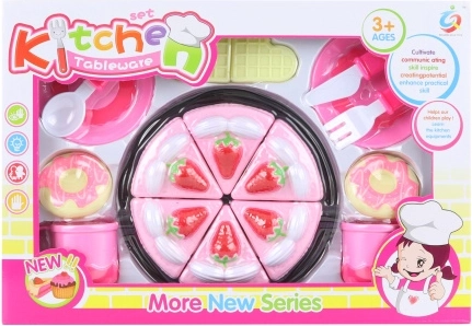 Set de découpe de gâteau avec vaisselle pour enfants