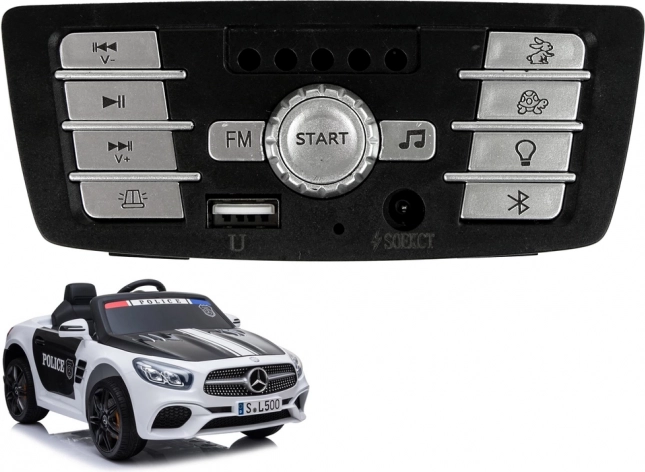 Panneau musical pour voiture électrique pour enfants Mercedes-AMG SL500 police