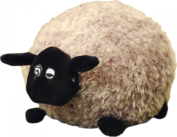 Peluche mouton beige clair avec laine bouclée 20 cm