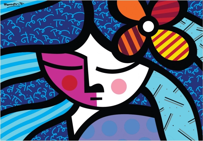 Puzzle Fille avec fleur 1000 pièces BLUEBIRD