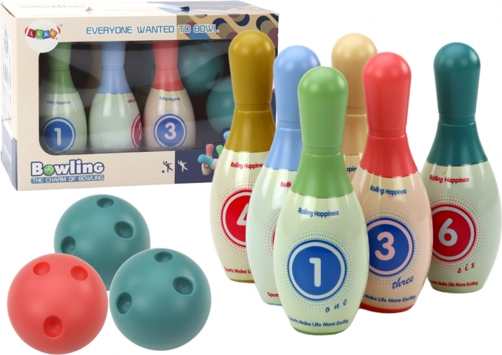Jeu d’arcade Set de bowling 6 pcs coloré