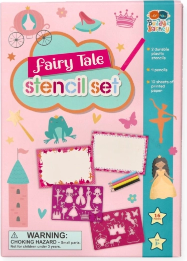 Pochoirs fées – kit créatif avec crayons de couleur