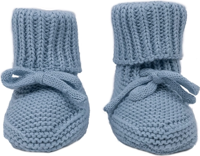 Chaussons tricotés Lodger blue fogg 0–6 mois