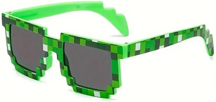 Lunettes de fête style Minecraft - 1 pièce