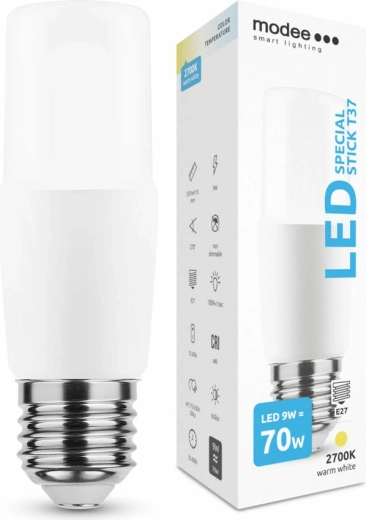 Ampoule LED Modee Special Stick T37 E27 9 W blanc chaud 650 lm