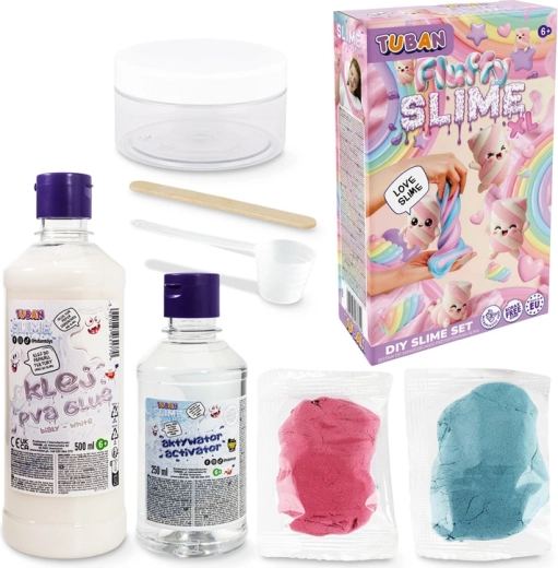 Kit sensoriel créatif Tuban Fluffy slime XL