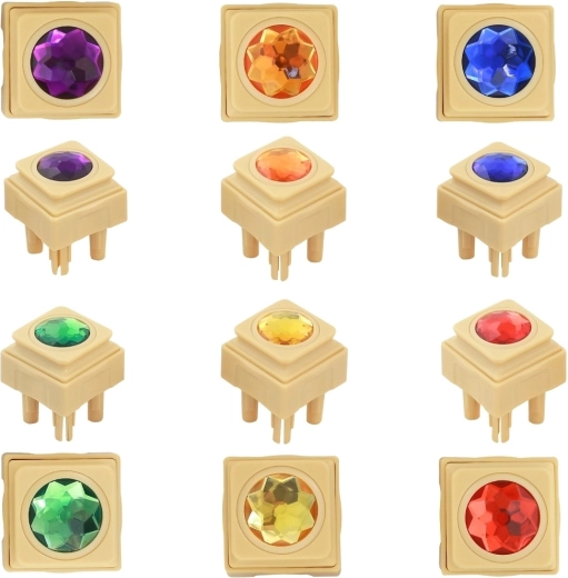 Diamants colorés en acrylique pour tableau STEM Masterkidz - 72 pièces